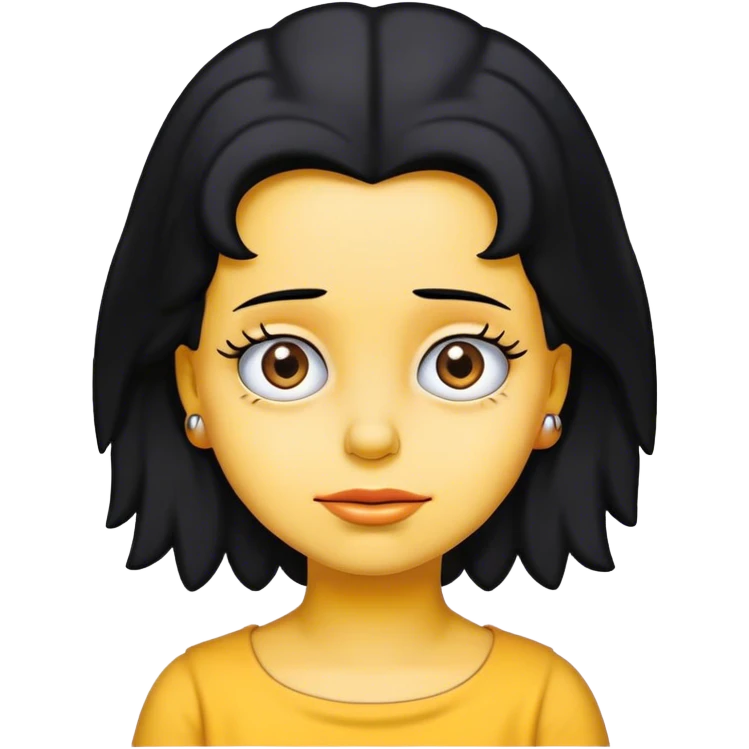 Lisa Simpson with black hair emoji