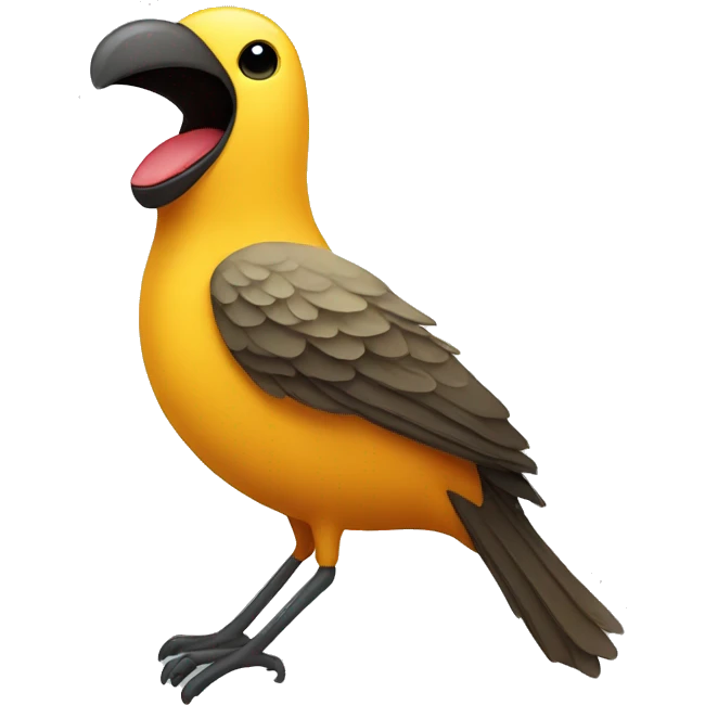 A bird is singing  emoji