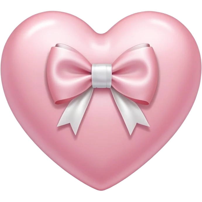light pink heart with a bow emoji
