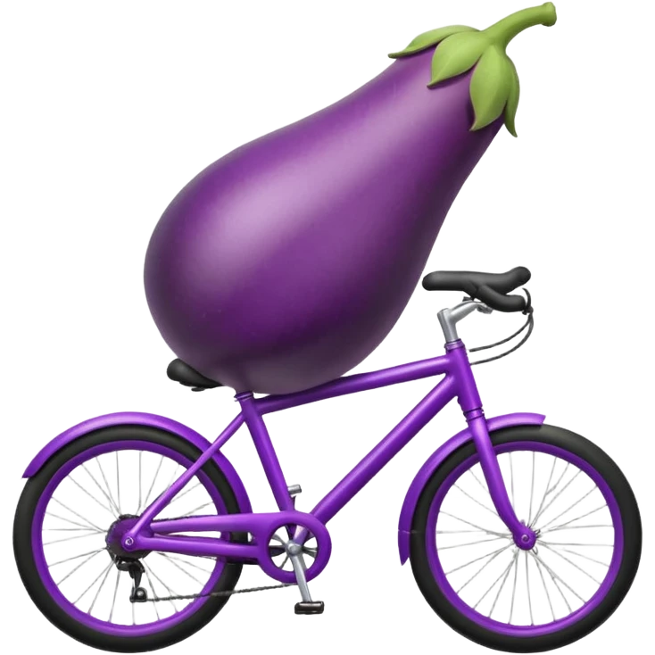 Egg plant on a bike  emoji