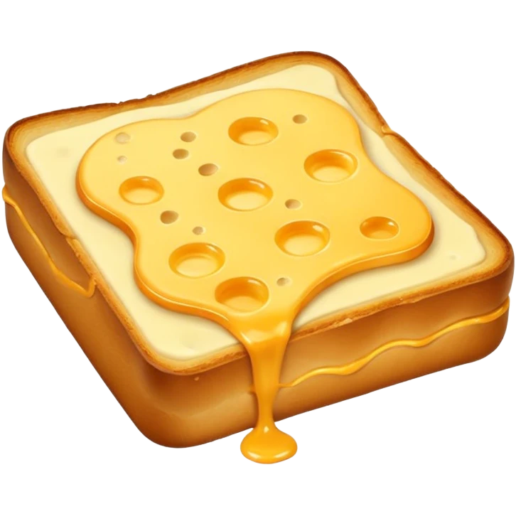 🍞🧀🍞 Closed cheese toast without a face emoji