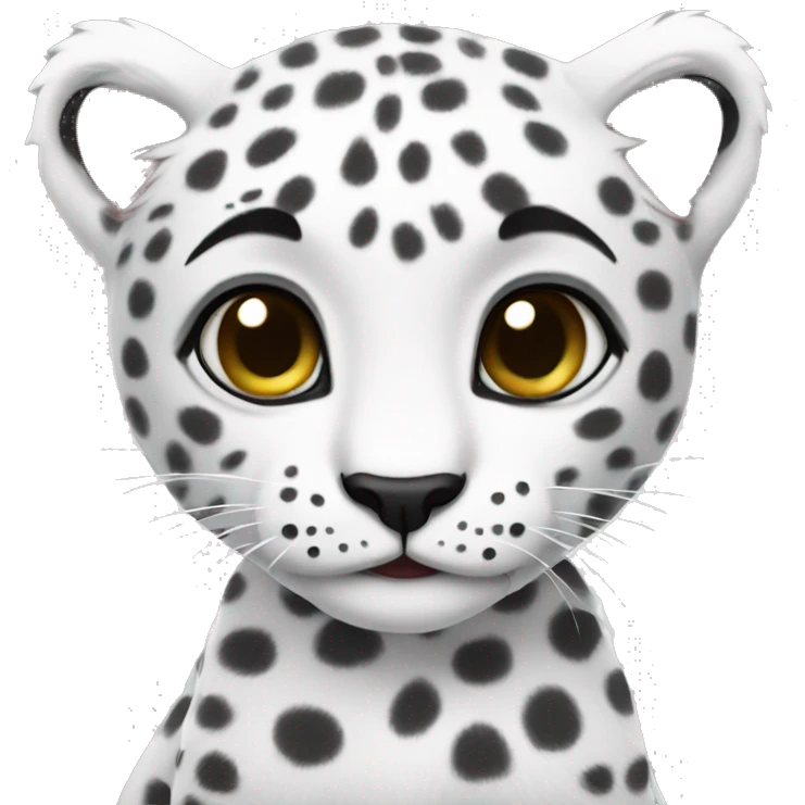 Baby white leopard emoji