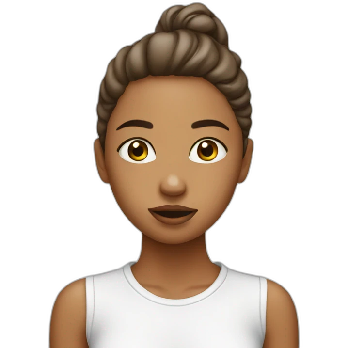 Dripping yogurt emoji face girl emoji