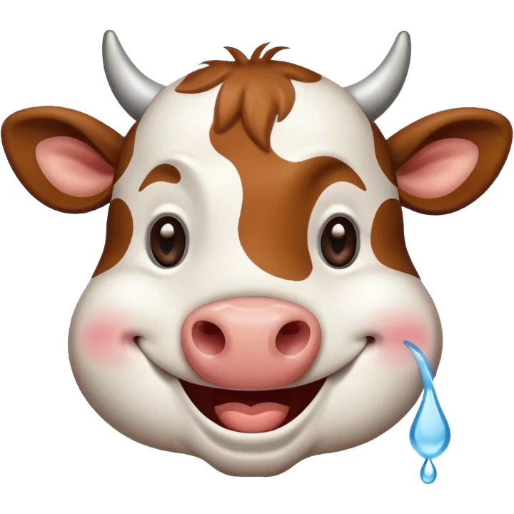 Cow laughing with tears emoji
