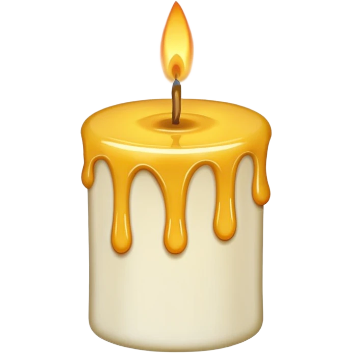 Leaning Candle dripping wax emoji