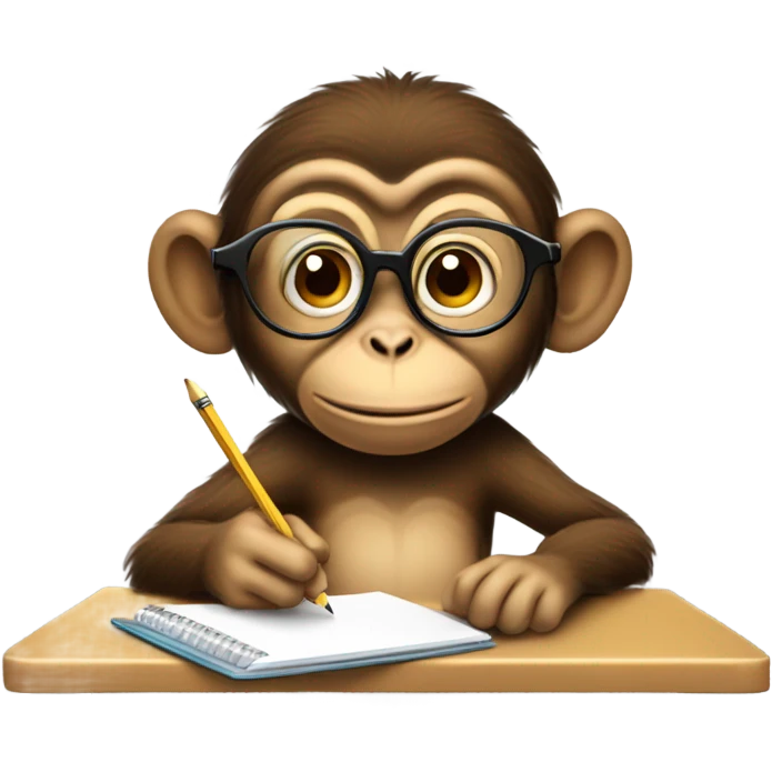 Monkey in school emoji