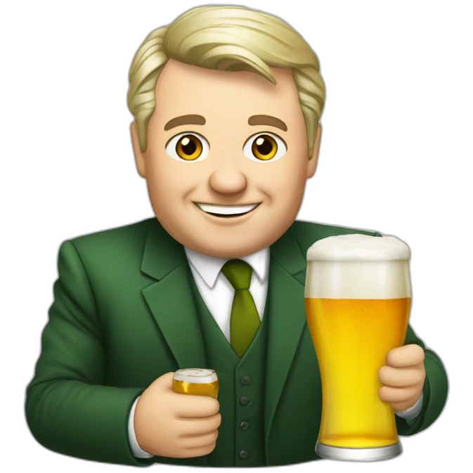 lithuania president with a beer emoji