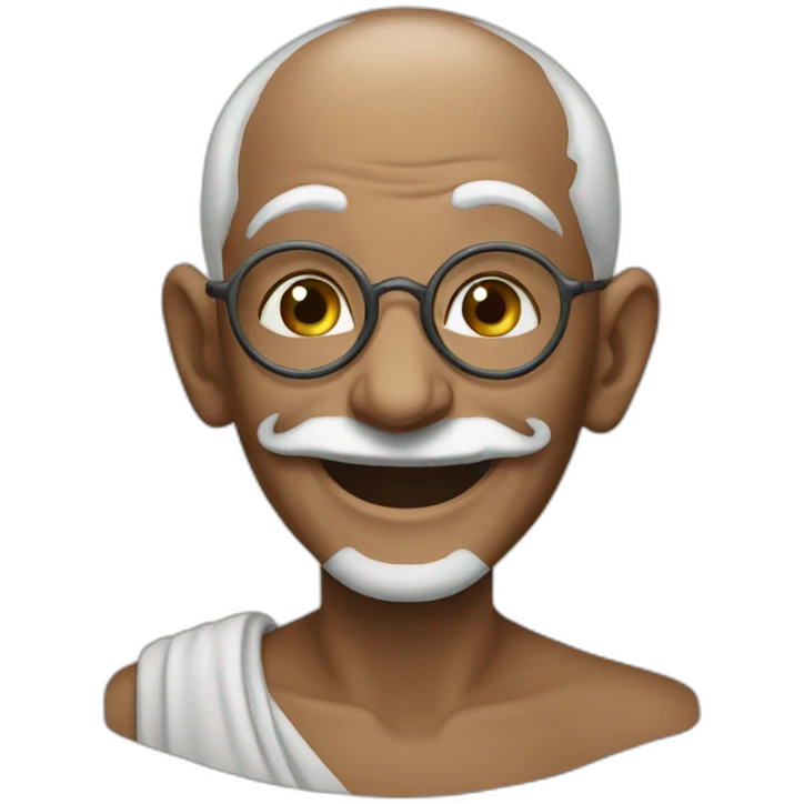 Happy gandhi emoji