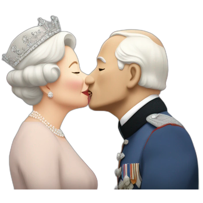 Pape François Kissing Elizabeth II emoji