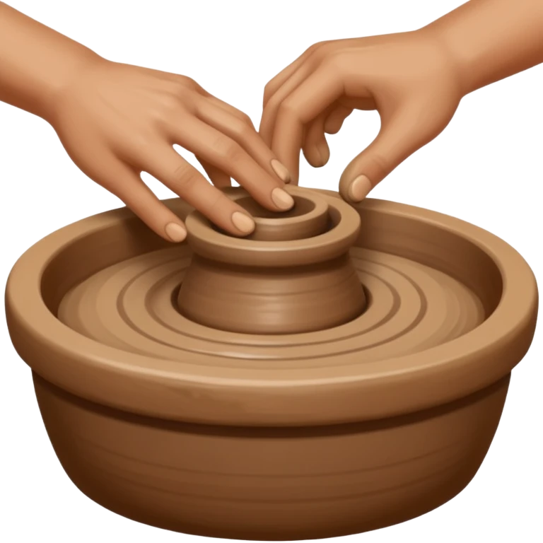 hands on pottery wheel emoji