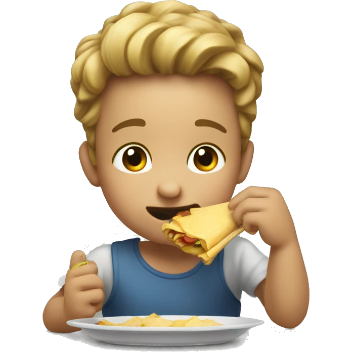 Niños comiendo  emoji