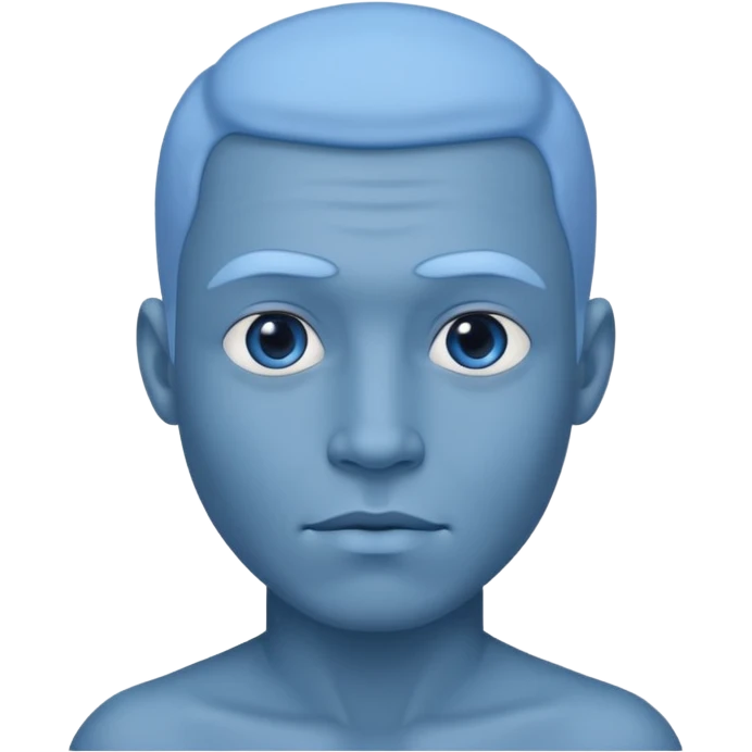 Blue skinned man emoji
