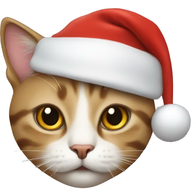 Cat wearing Santa hat emoji