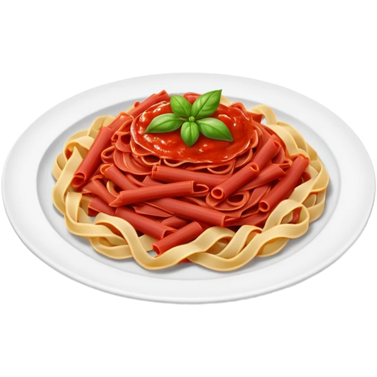Pasta vermelha com papel emoji