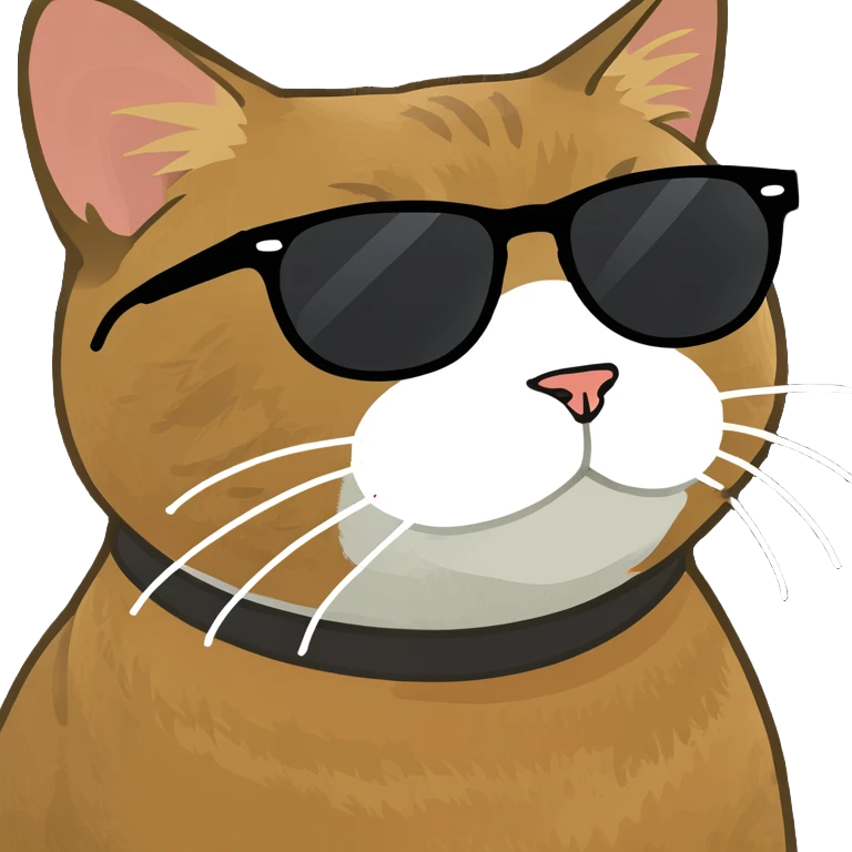Cat with sunglasses emoji
