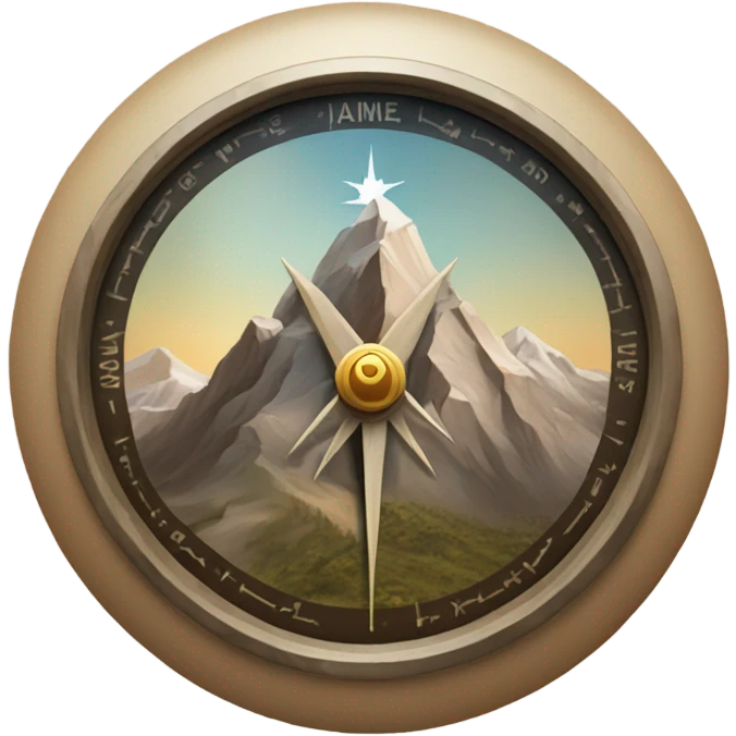Compass mountain emoji