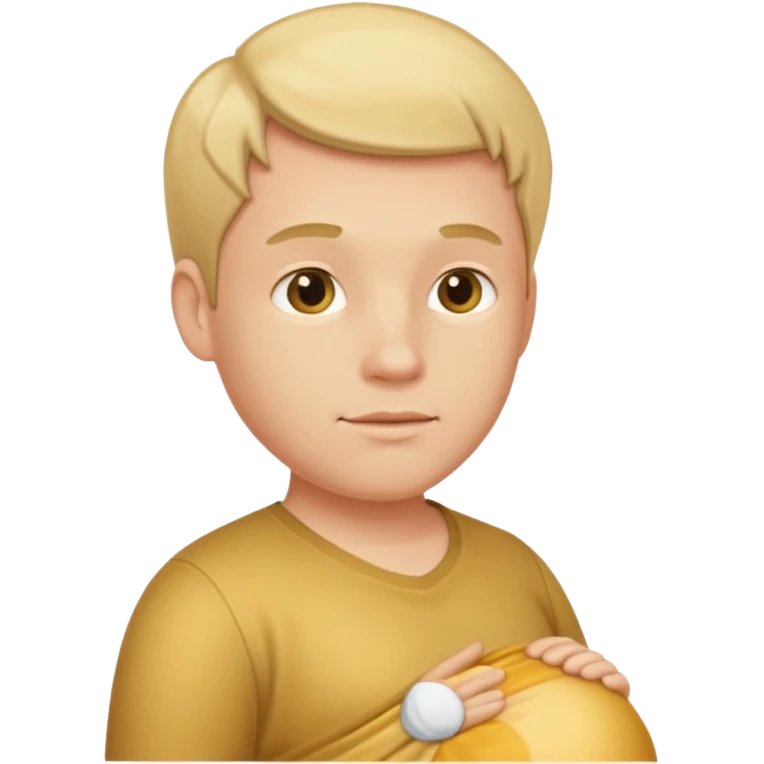 golden pregnant man emoji, sideways emoji