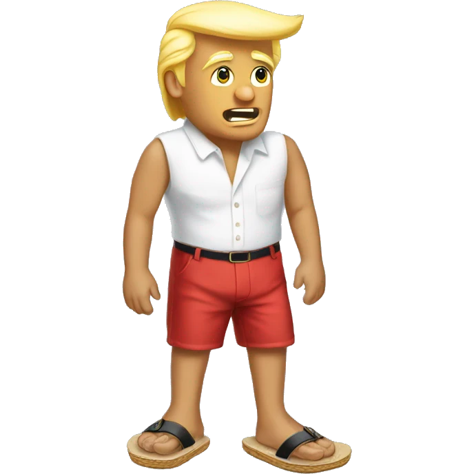 donald trump with flip flop emoji