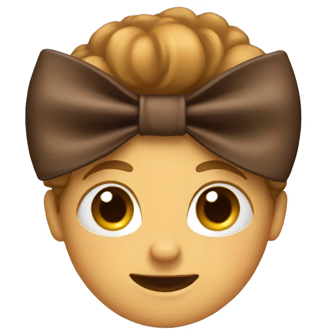 brown bow emoji