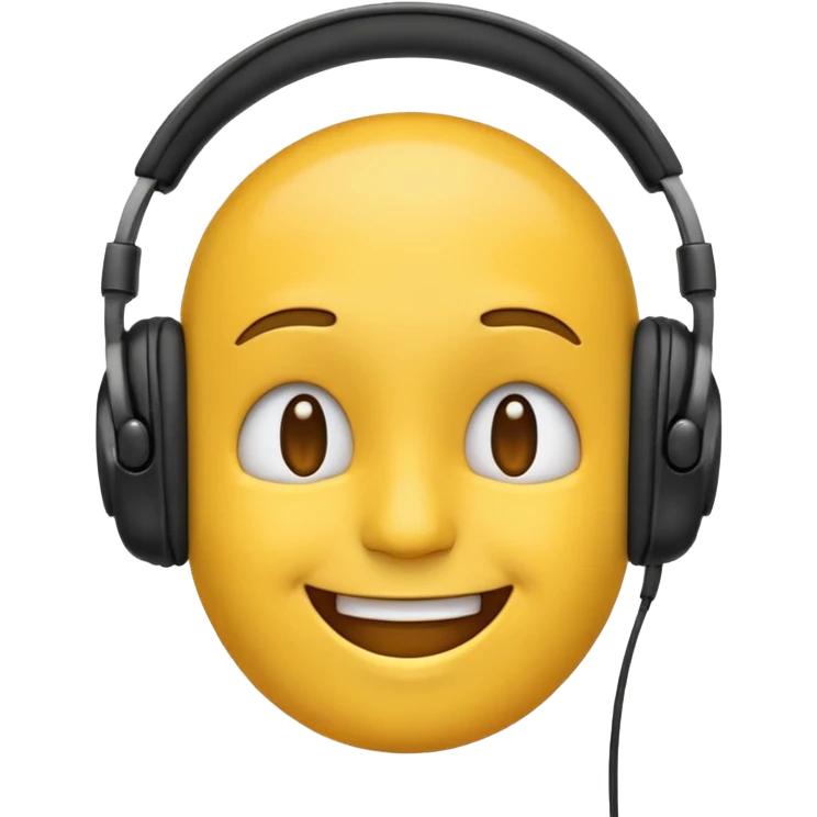 emoji wearing headphones  emoji