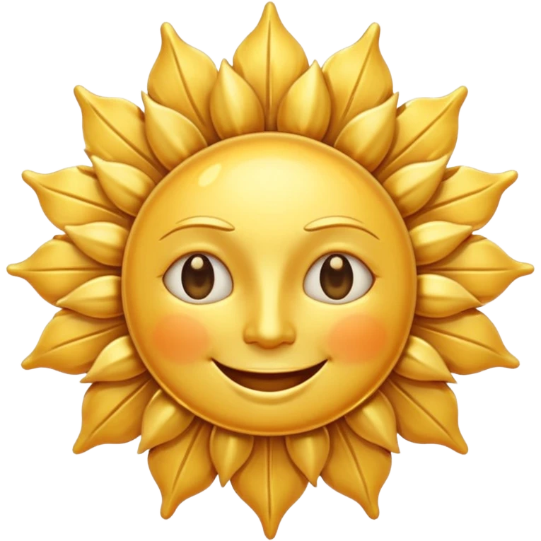 Vintage Sun face no background emoji