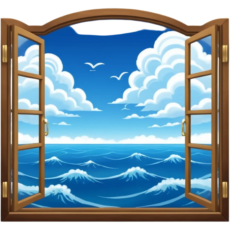 A wide window frame showing Earth’s blue oceans and swirling white clouds below.


















 emoji