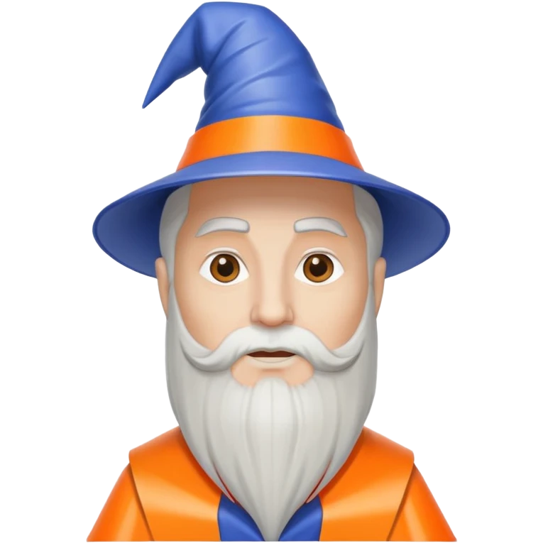 wizard with traffic cone instead of hat emoji