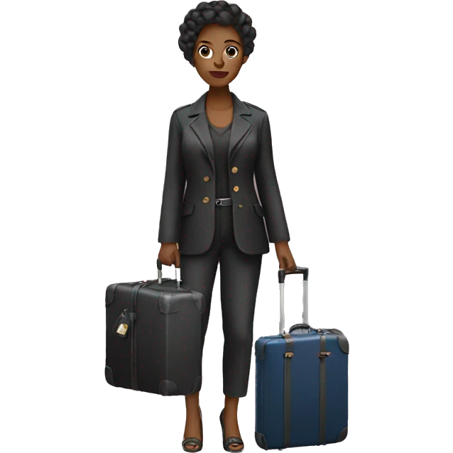women with a suitcase LV emoji