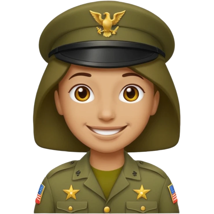 neutral emoji wearing the U.S. army AGSU emoji