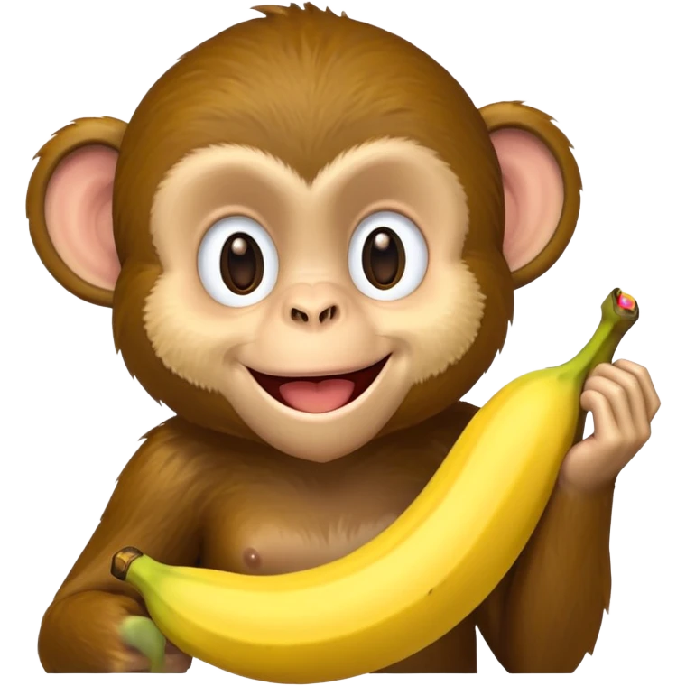 monkey with banana  emoji