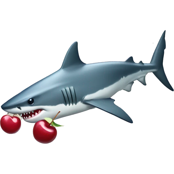 Shark with Cherry emoji