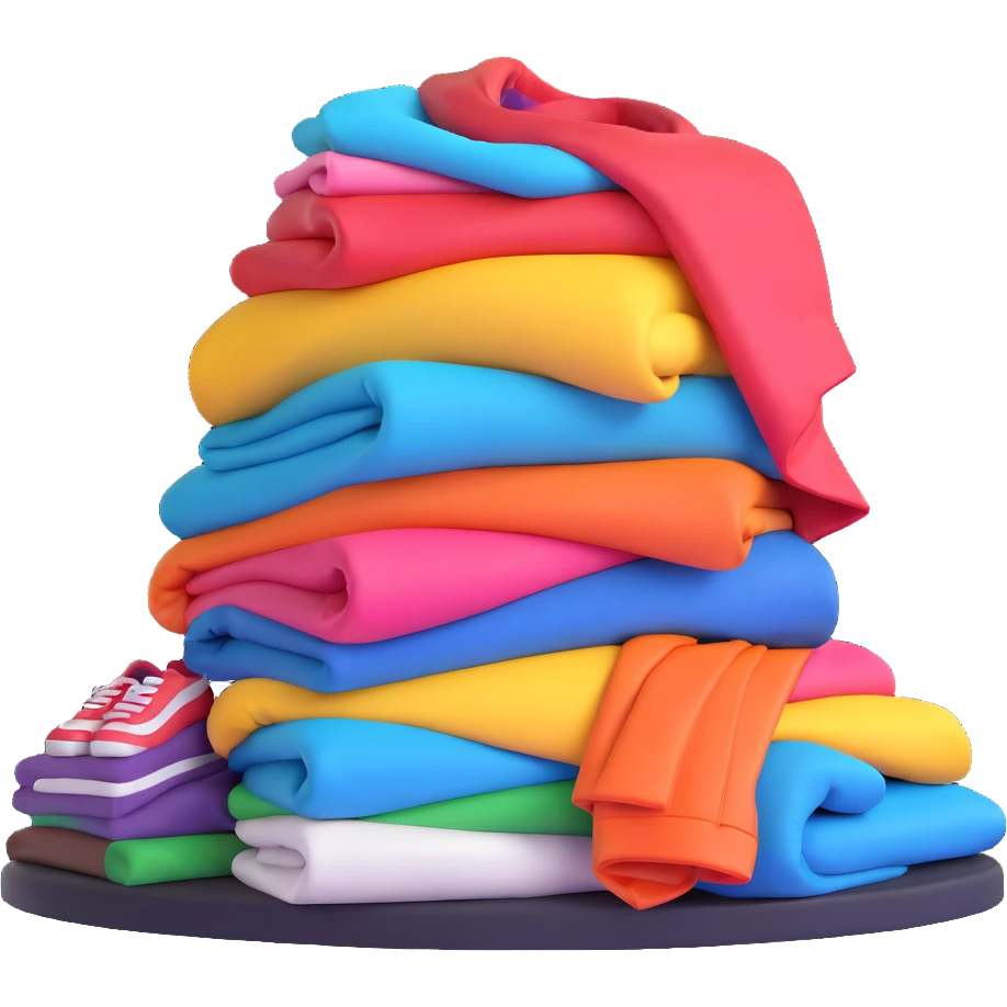 pile of fashionable clothes emoji