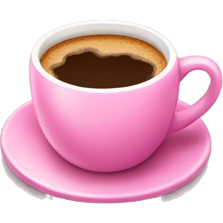 pink caffe emoji