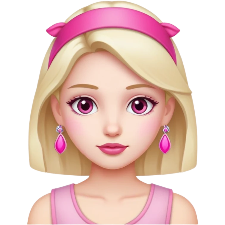 Girly girl with pink accessories emoji