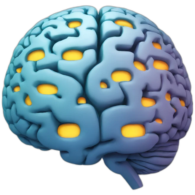 digital brain ai smart emoji