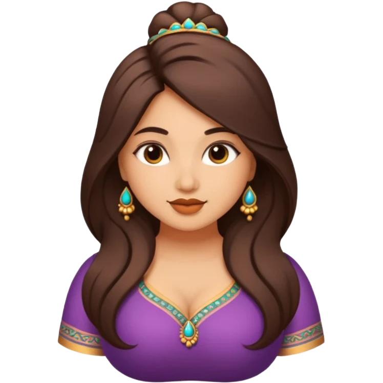 Indian curvy hair 25 years old girl emoji