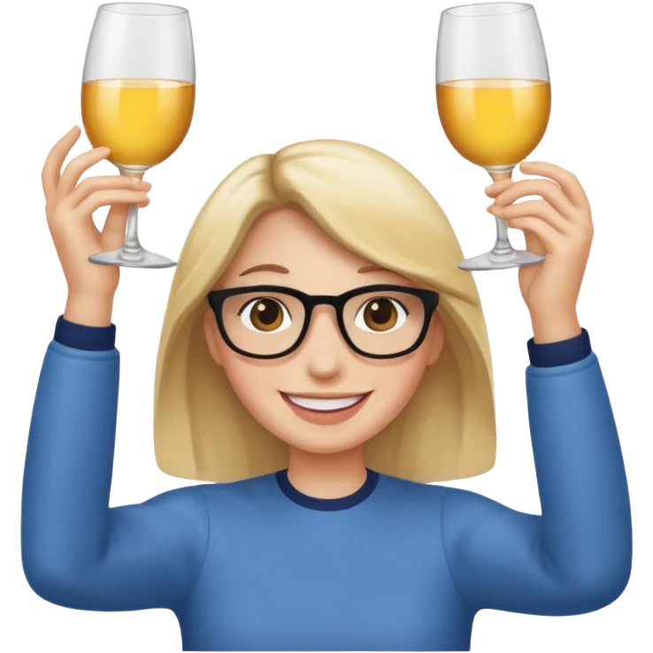 Raising Glasses off of face  emoji
