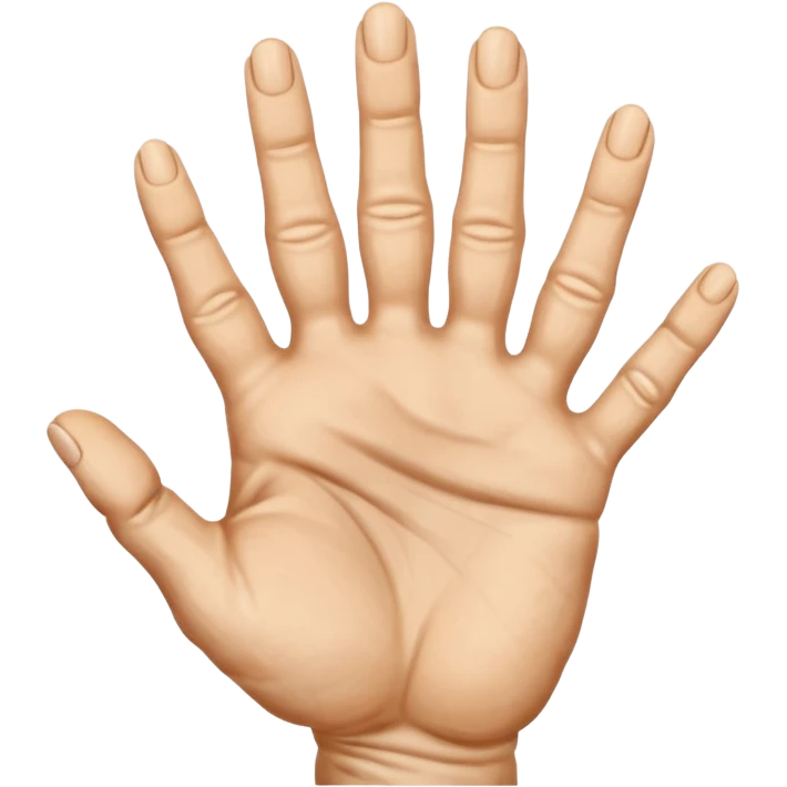 hand from the top with five fingers, make women and men hands emoji