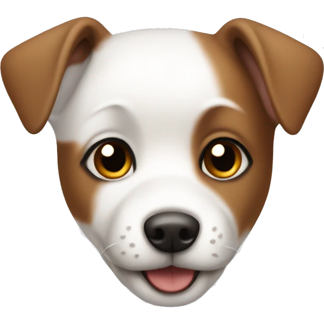 White and brown little dog emoji