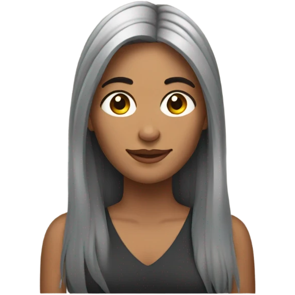 Una mujer con extensiones de pestañas  emoji