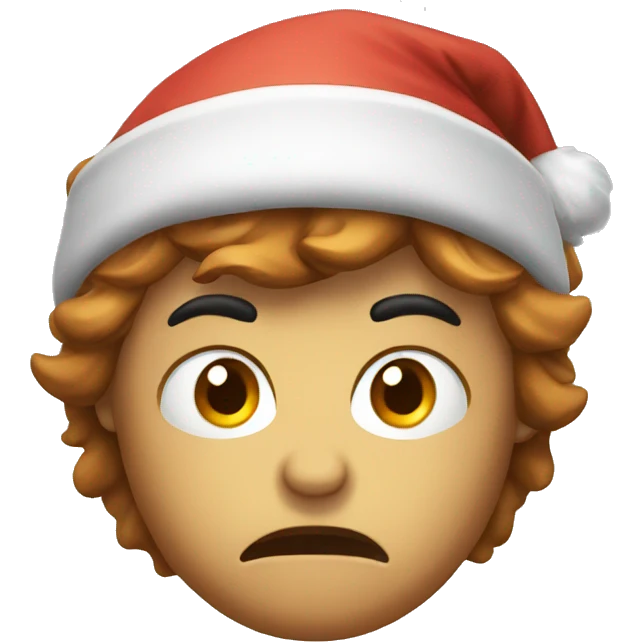 An angry emoji wearing a nightcap emoji