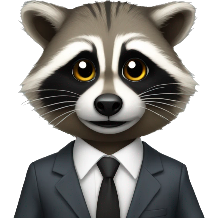 raccoon in suit emoji