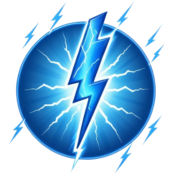 Can u generate a blue verification mark with lightning aura around it? emoji