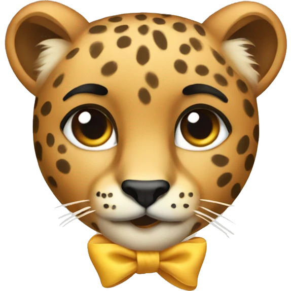 Cheetah bow emoji
