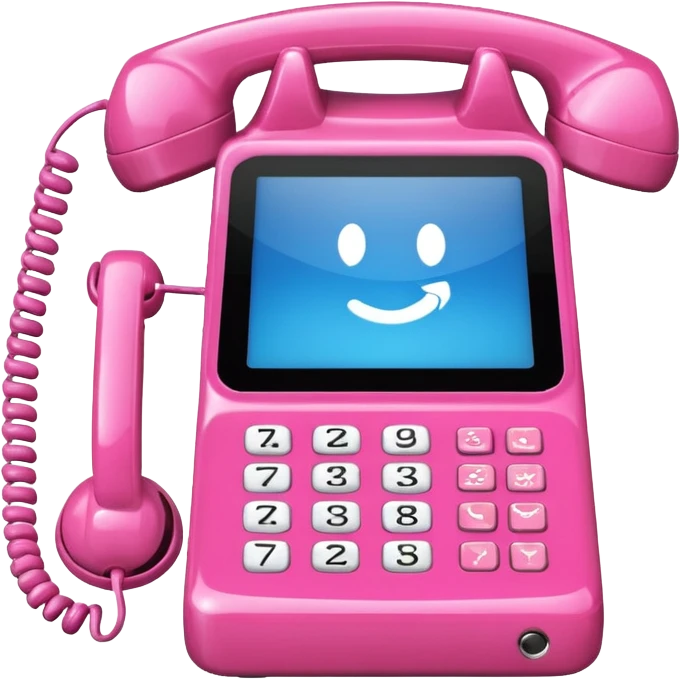 pink phone contacts emoji