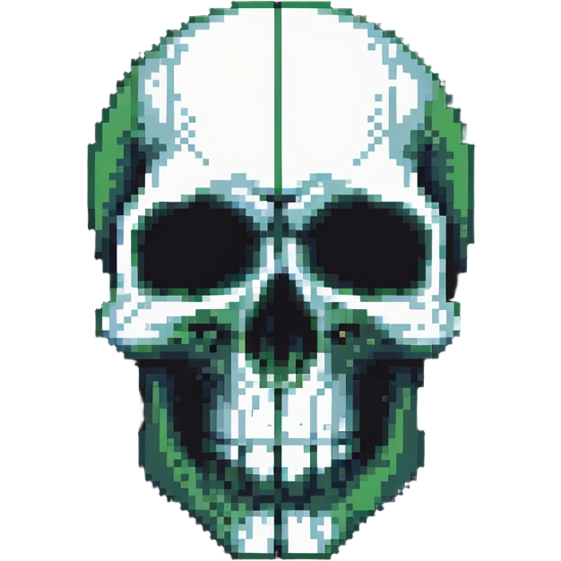 Punisher skull logo, intimidating skull symbol emoji