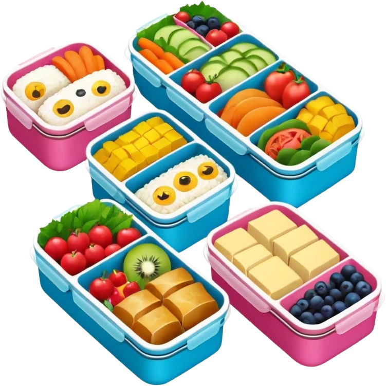meal prep bento boxes emoji