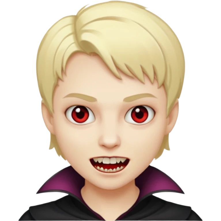 vampire with blonde short hair  emoji