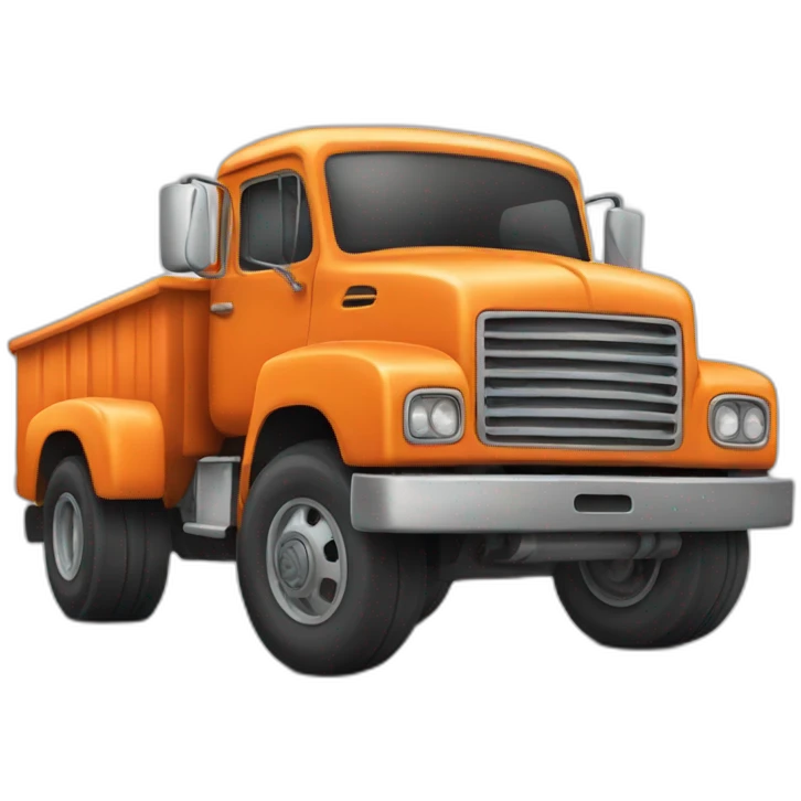 orange truck, speed emoji