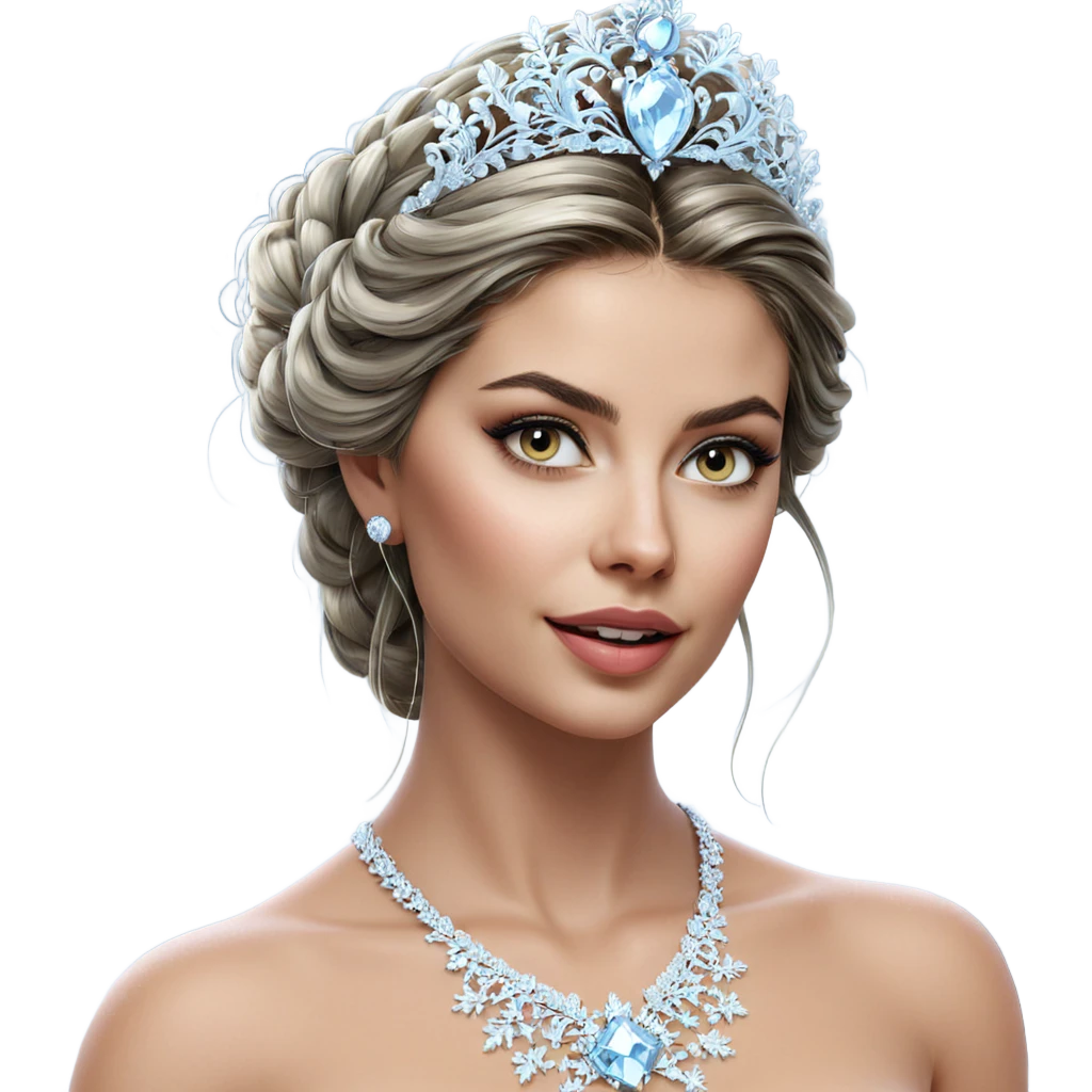 snowy portrait of a princess emoji